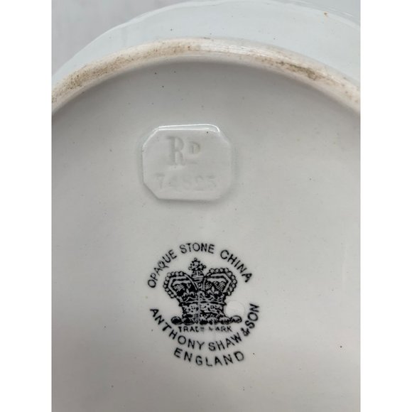 Anthony Shaw and Son Opaque Iron Stone China England Basket Weave Pattern Flaws - Picture 13 of 14